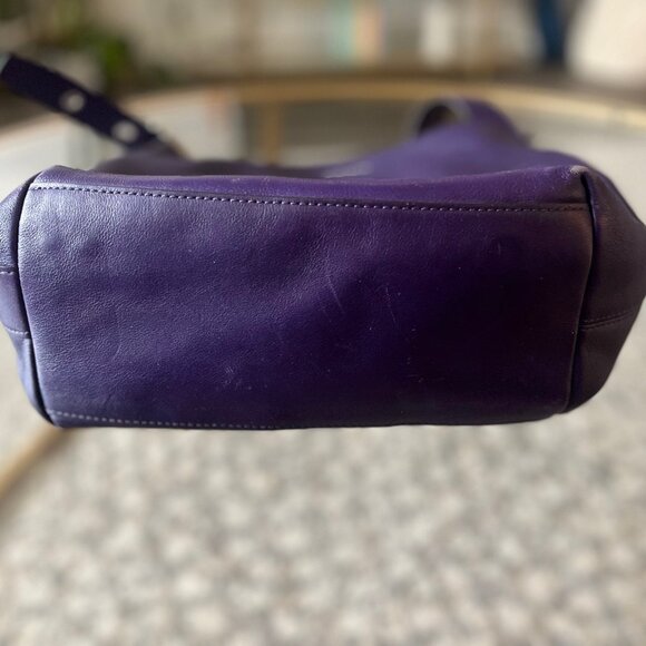 Authentic Coach Legacy Leather Bag Duffle Sac 19889 Hobo Shoulder Bag, Purple - Picture 8 of 15